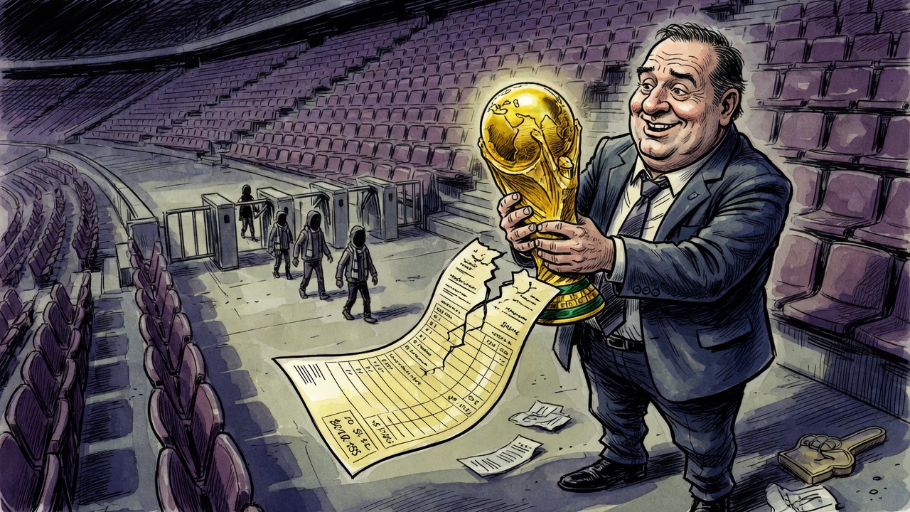 Political cartoon about B.C.'s World Cup visitor bump versus the province's promised economic dividend.